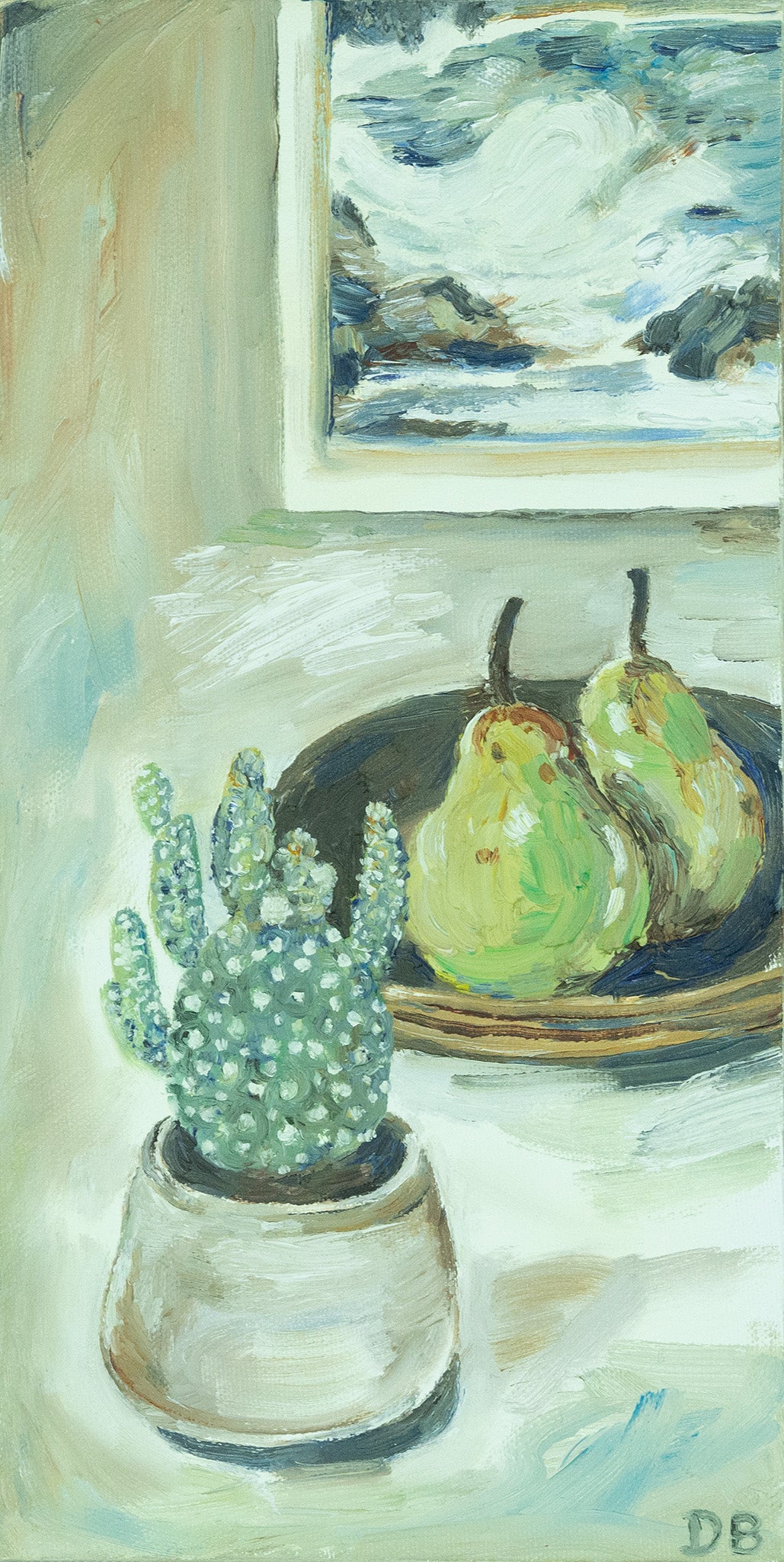 Still Life with cactus and pears