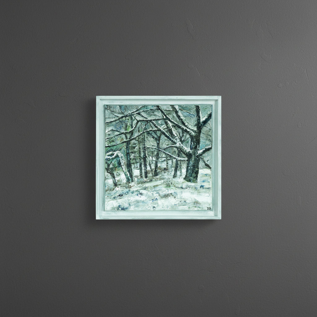 Snowy Trees at Shooters Clough – Original Oil Painting