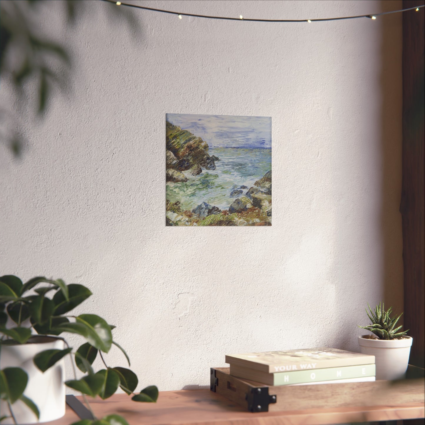 Cadgwith Cove Coastal Seascape Poster – Fine Art Ocean Print
