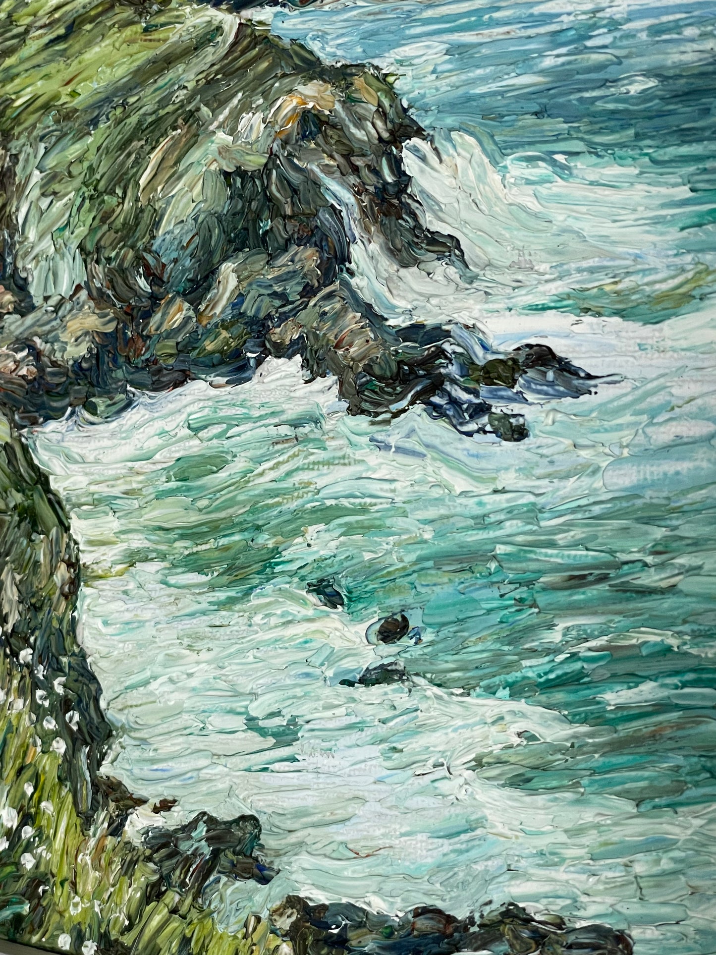 Windy Day at Port Isaac, Cornwall – Original Oil Painting