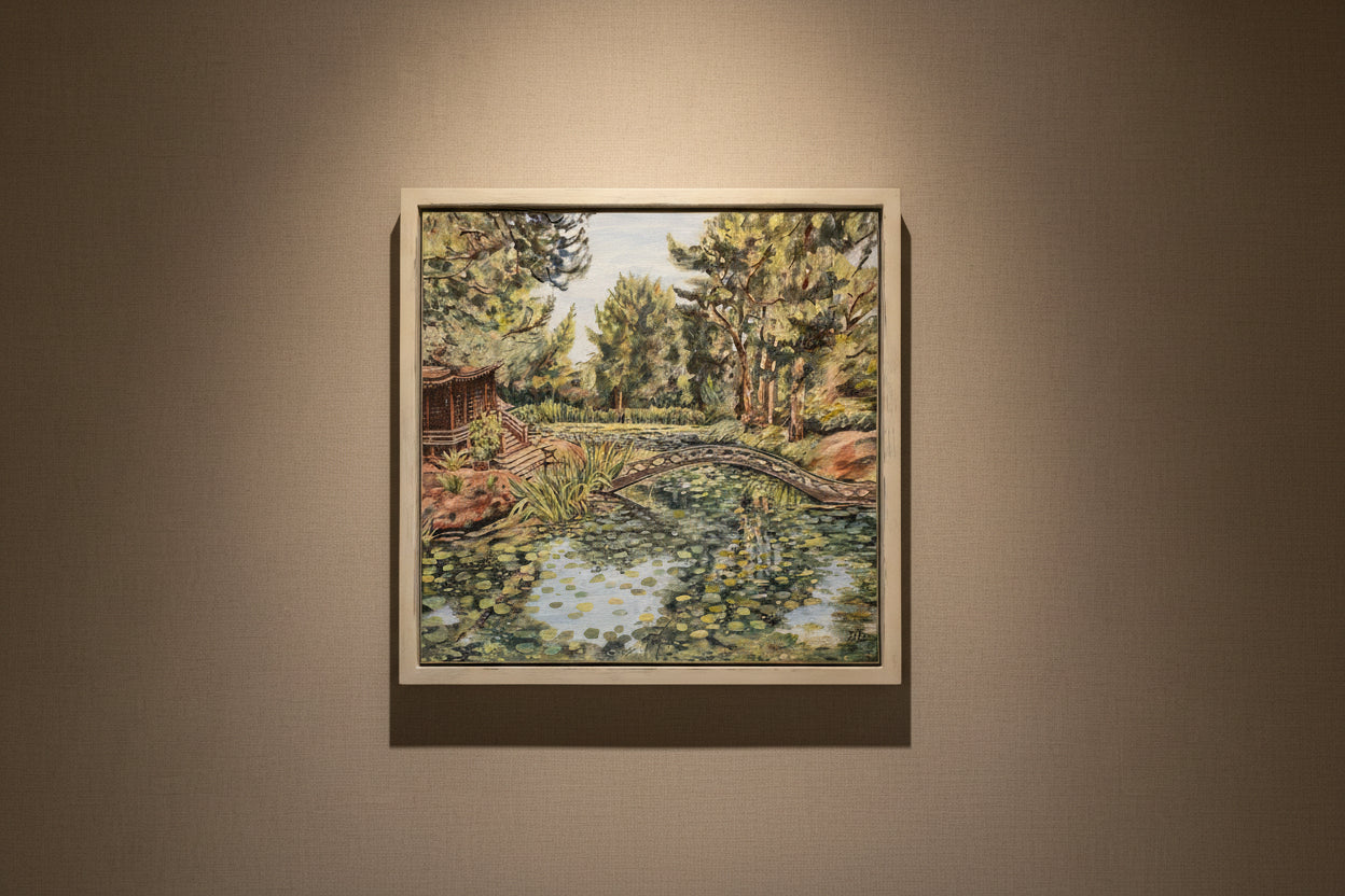 The Japanese Garden, Tatton Park, Cheshire – Original Oil Painting