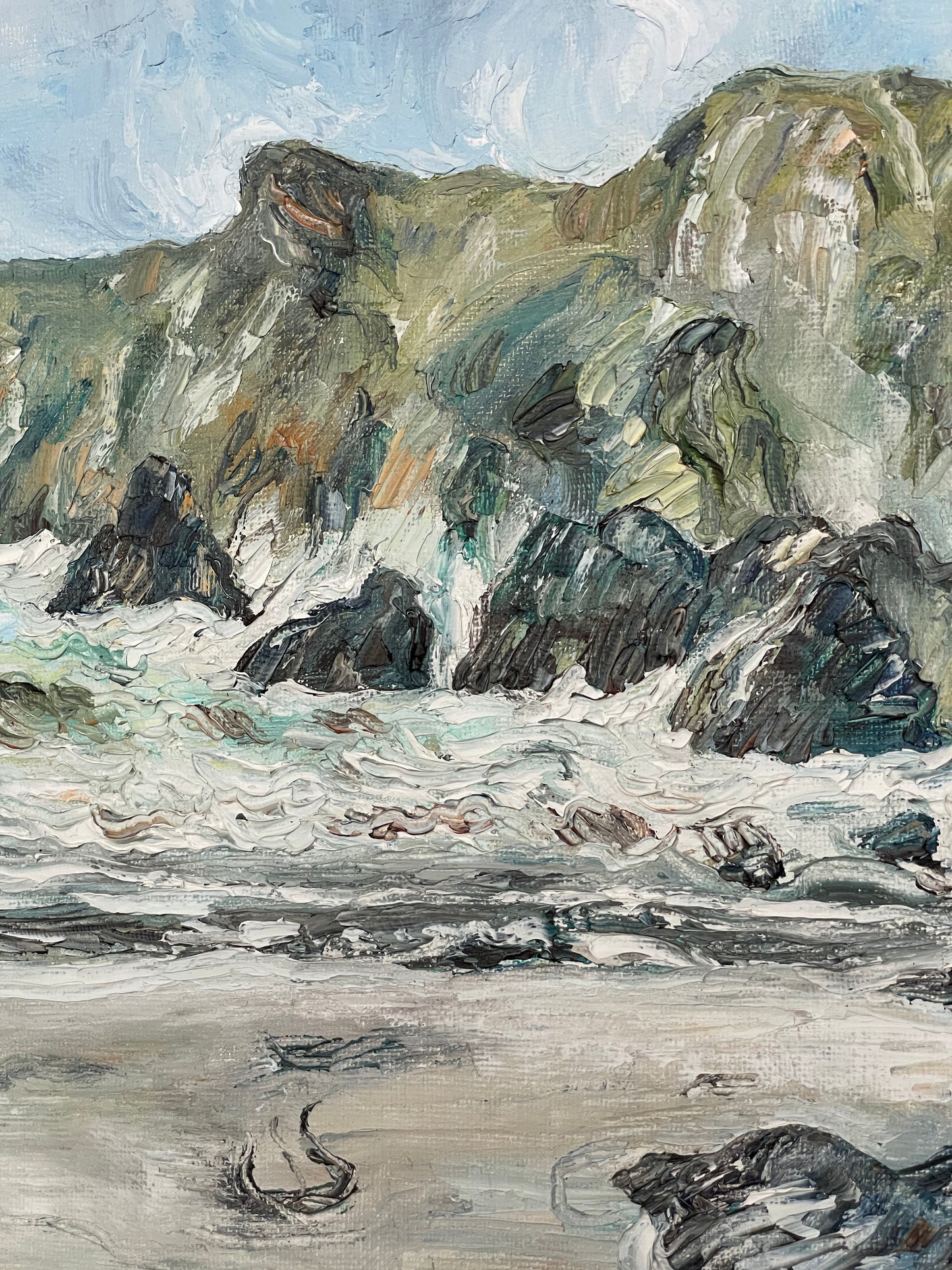 Beach View at Kynance Cove, Cornwall – Original Oil Painting