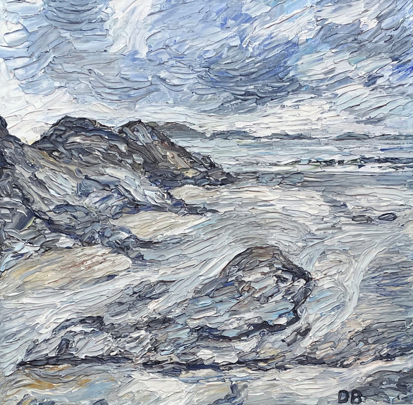 Polzeath Beach, Cornwall – Original Oil Painting